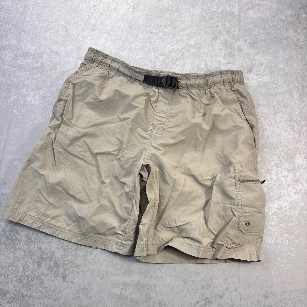 Champion Cargo Shorts Khaki Nylon Utility Baggy Y2K Outdoor Streetwear Large